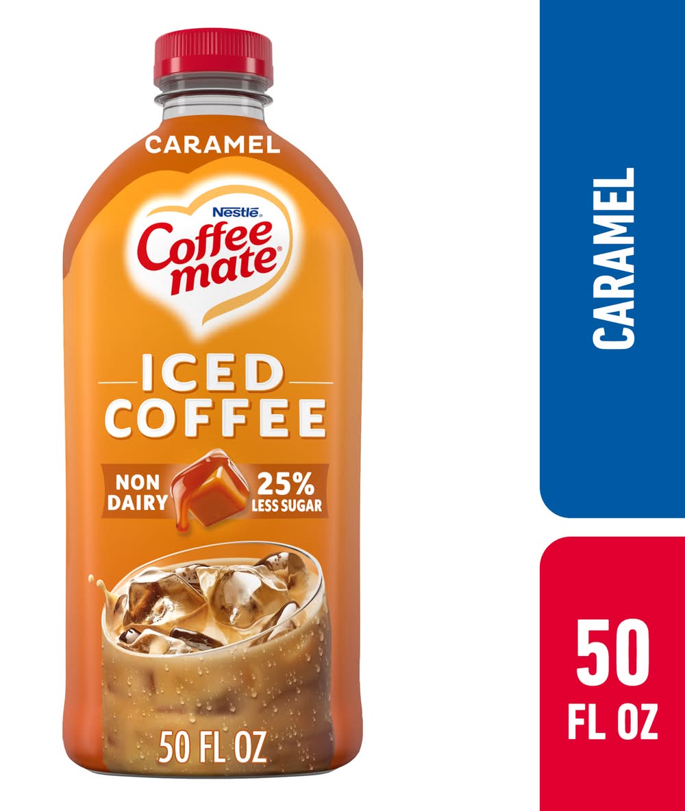 Coffee-Mate Non Dairy Iced Coffee, Caramel (50 fl oz)