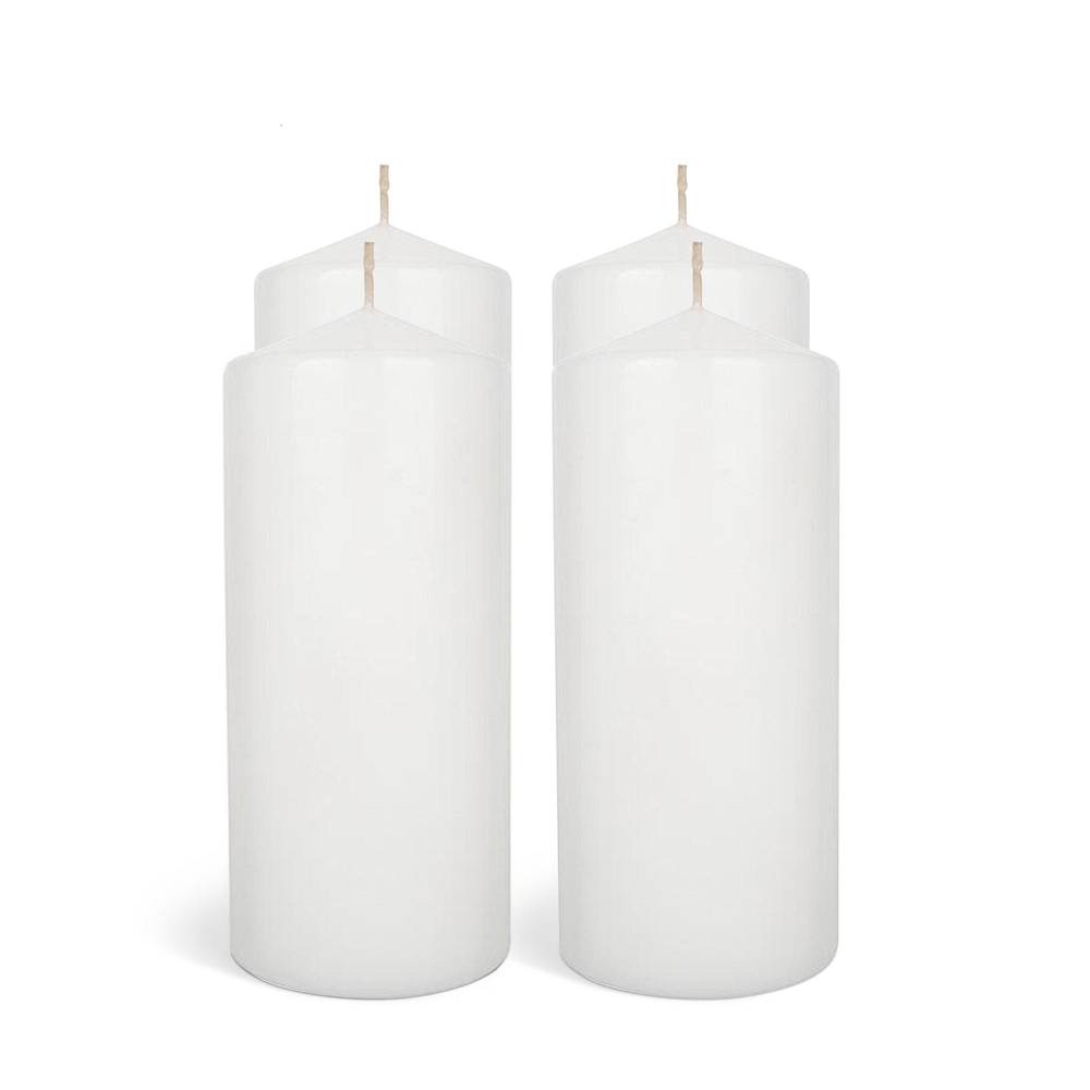 Habitat Pillar Candles White Large 4pk 12cm