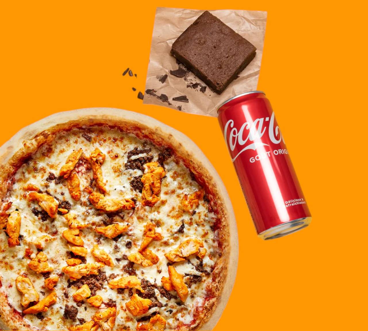 Menu Pizza poulet🍕🍟🥤