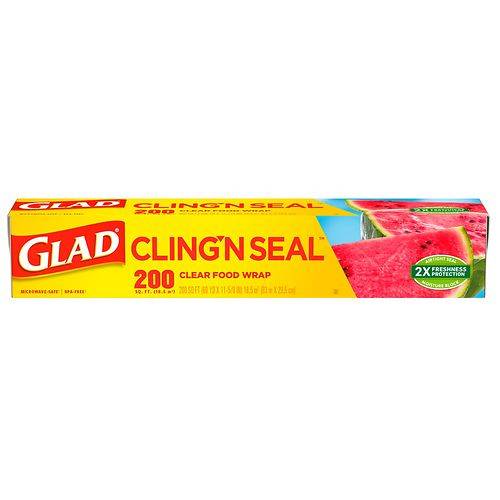 Glad Cling `N Seal Plastic Food Wrap 200 square feet - 69.0 yd