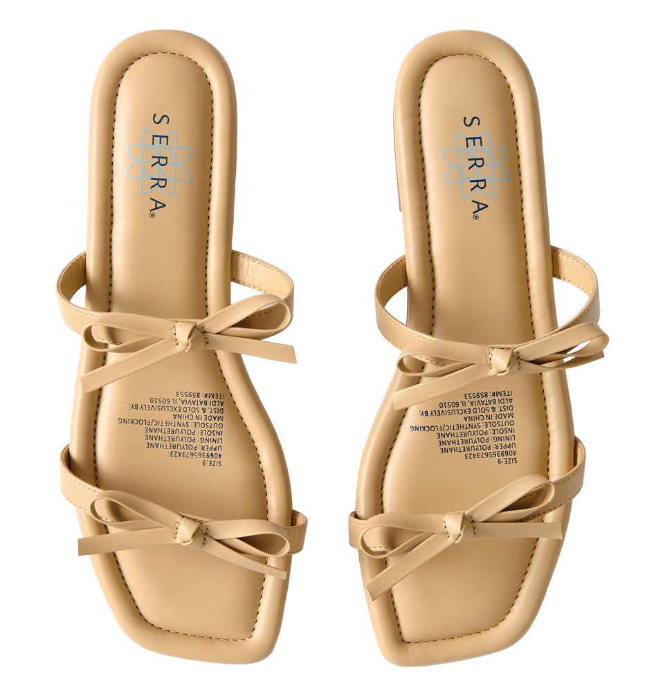 Serra Ladies Beige Fashion Sandal - Size 8
