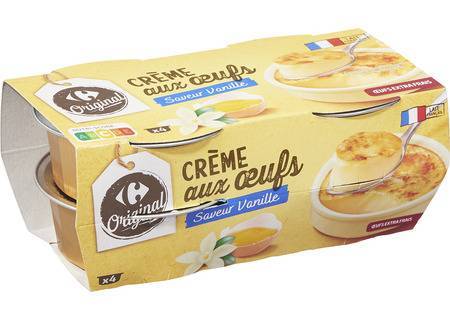 Carrefour Original - Crème aux œufs (vanille)