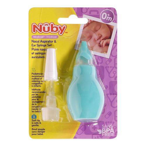 Nuby poire nasale et seringue auriculaire (1unité) - nasal aspirator and ear syringe (1 unit)