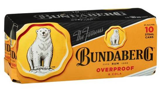 Bundaberg Overproof Rum & Cola 375ml (6 Pack)