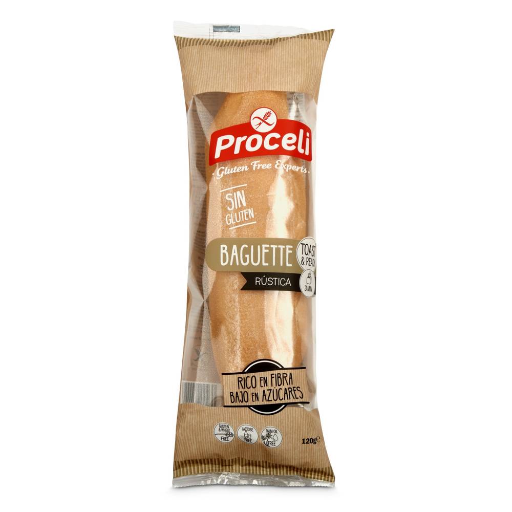 Baguette Rústica Sin Gluten Proceli Bolsa 120 G