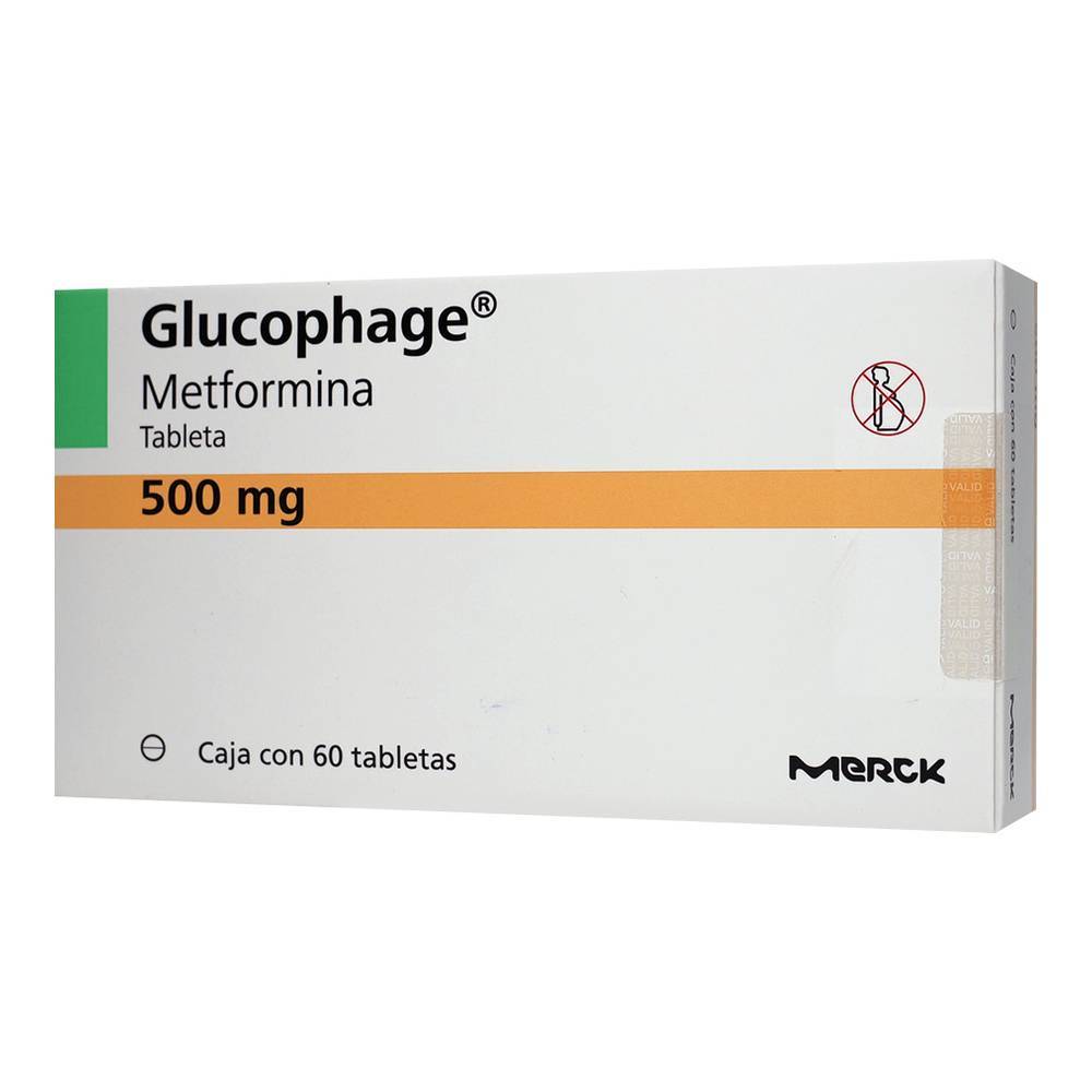 Glucophage metformina 500 mg (60 piezas)