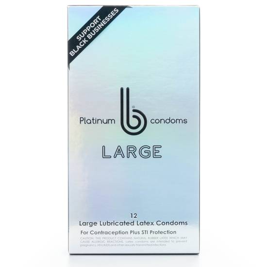 Platinum b condoms, Large, 12 CT