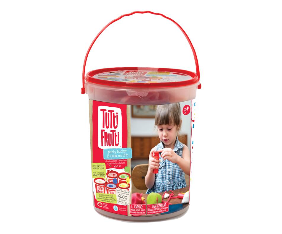 Tutti frutti seau en fête pâte à modeler parfumée (1 unité) - party bucket scented modeling dough (1 unit)