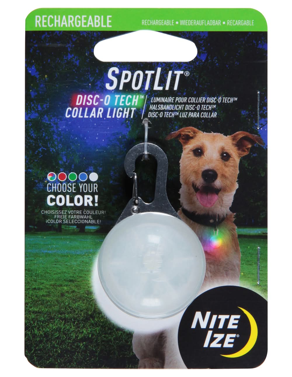 Nite Ize Spotlit Rechargeable Disc-O Tech Dog Collar Light