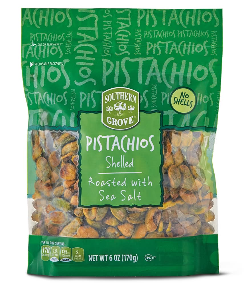 Southern Grove Shelled Roasted Pistachios, Sea Salt (6 oz)