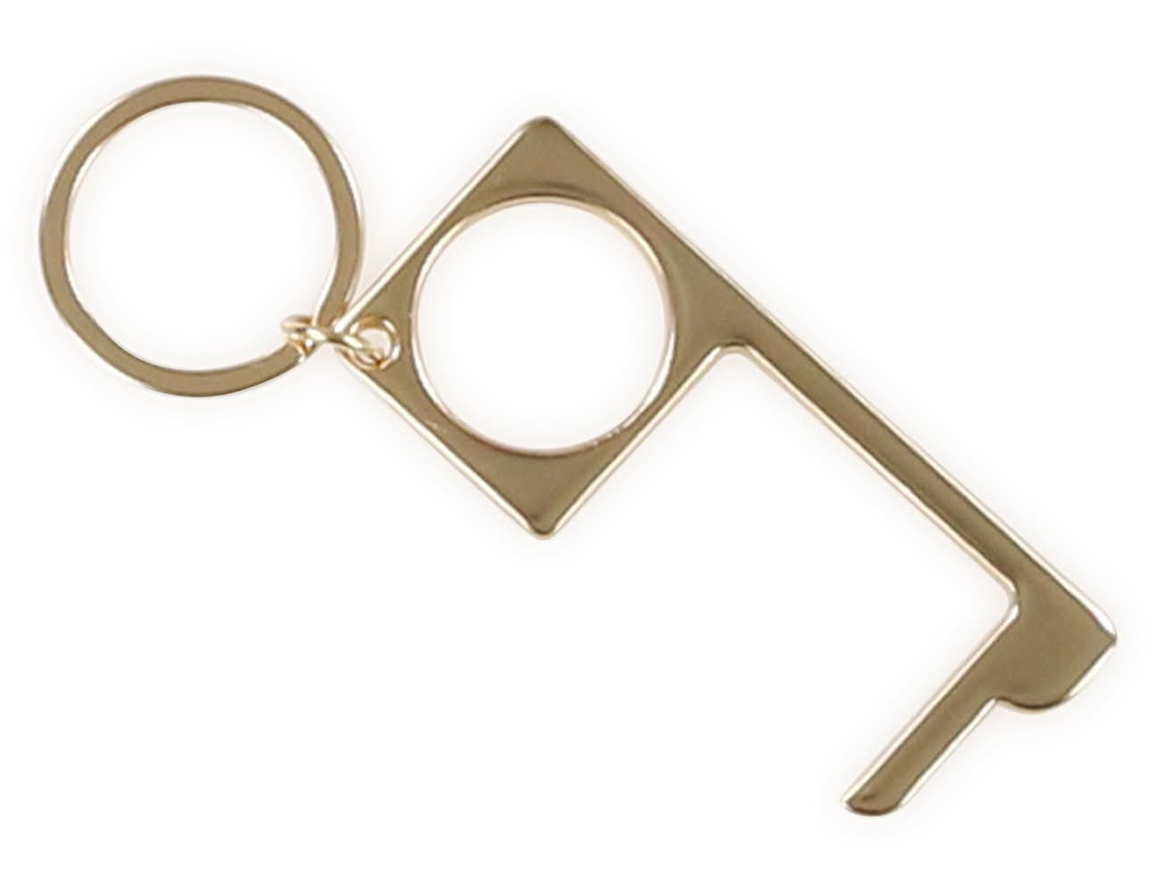 Anti-Microbial Brass No-Touch Safety Tool Keychain