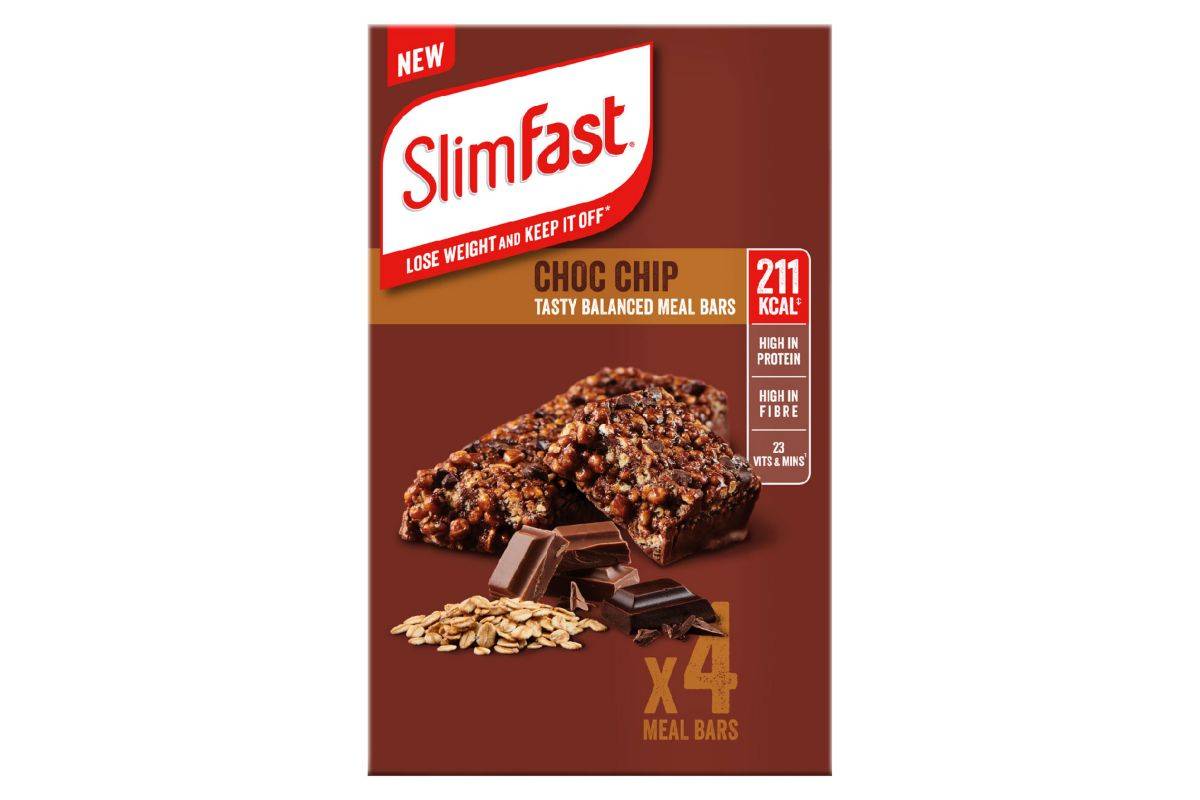 Slimfast Meal Replacement Bar Choc Chip 60g 4s