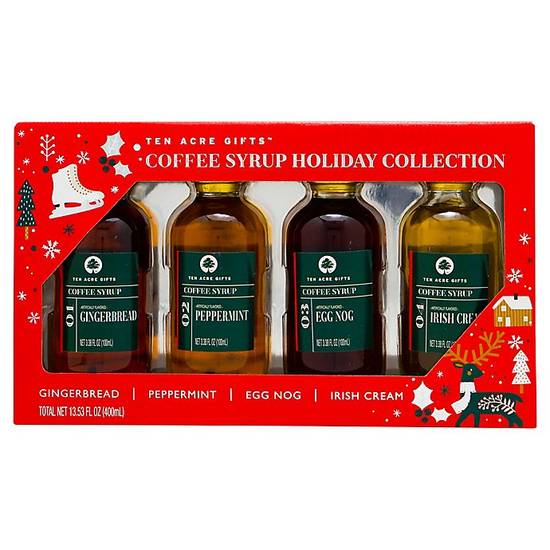 Ten Acre Gifts™ 4-Pack Holiday Coffee Syrups Set