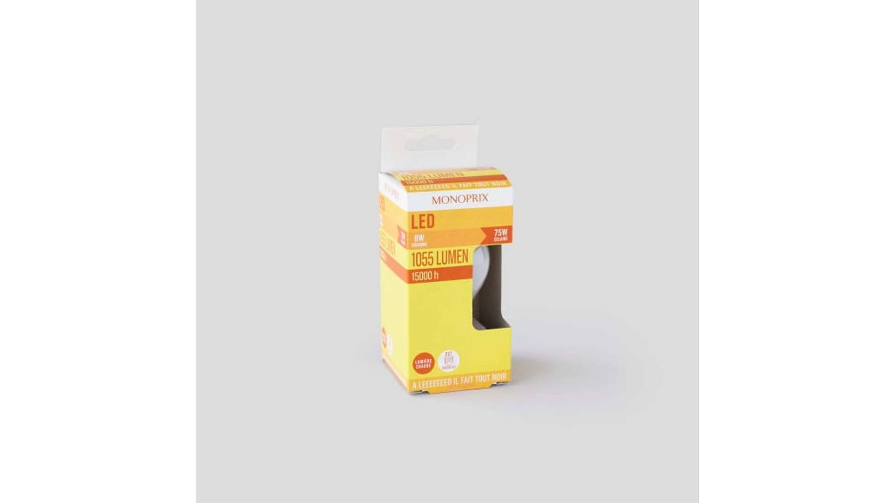 Monoprix - Ampoule led standard 75w e27 1055 lumen