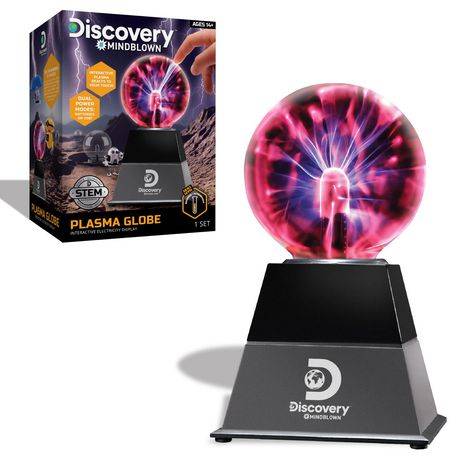 Discovery Mindblown Kids Plasma Globe Lamp, Black