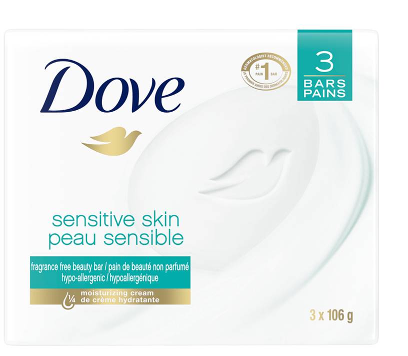 Dove pain de beauté peau sensible (3 unités) - sensitive skin beauty bar (3 x 106 g)