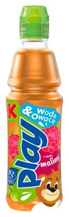 Kubuś Play Woda & Owoce Napój Owocowy o smaku Maliny 400 ml