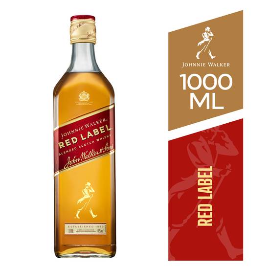 Johnnie walker whisky red label (botella 1 l)