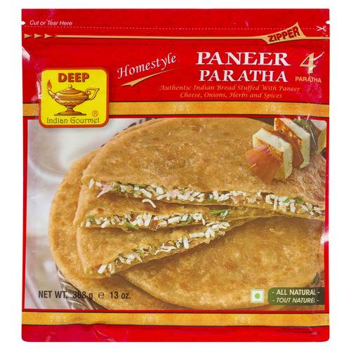 Deep Homestyle Frozen Paneer Paratha (368 g, 4 ct)