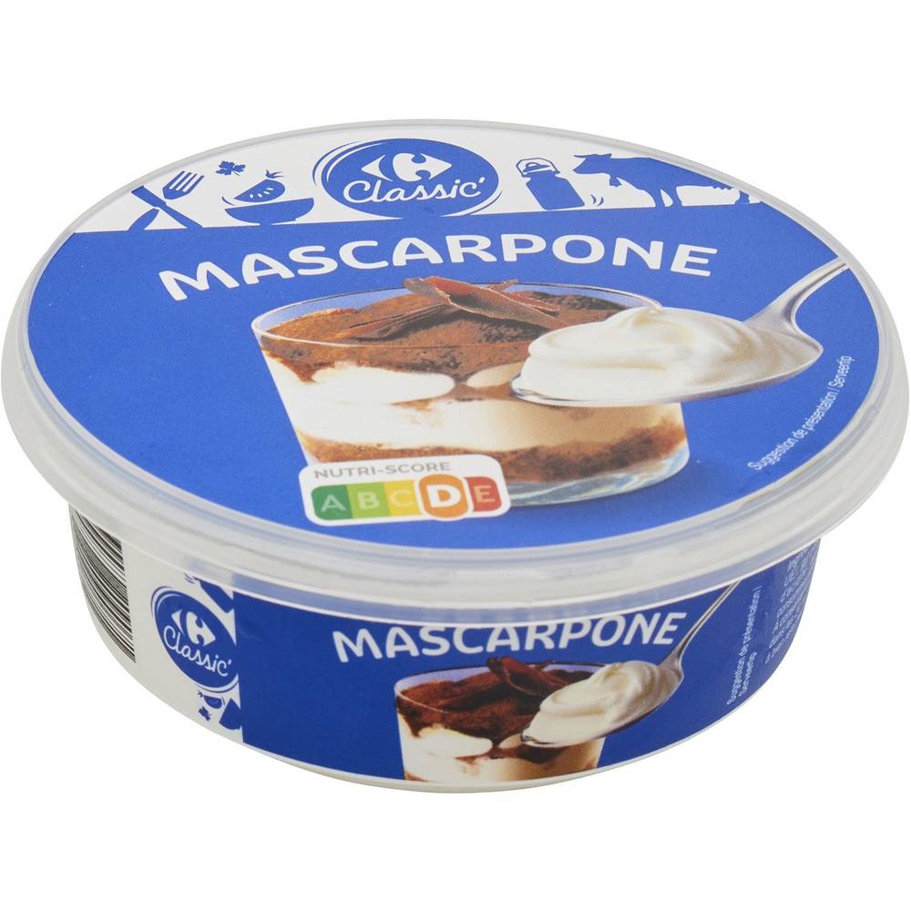 Mascarpone CARREFOUR CLASSIC' - la boite de 250g