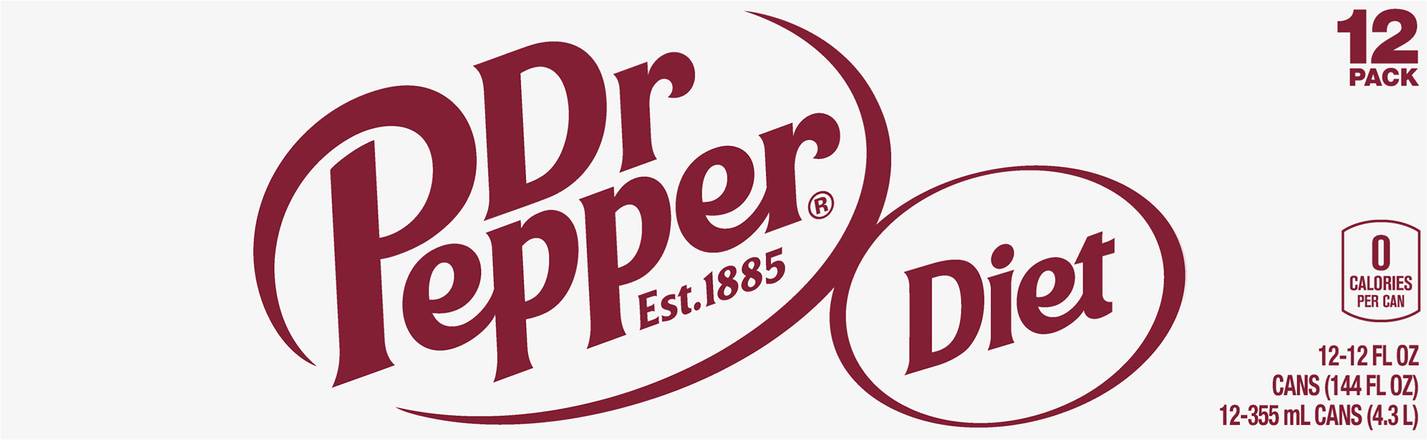 Dr Pepper Diet Soda (12 pack, 12 fl oz)