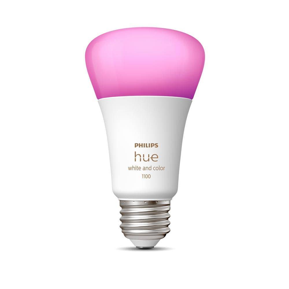 Philips Hue 75-Watt Equivalent A19 Smart Led Color Changing Light Bulb With Bluetooth (3-Pack)