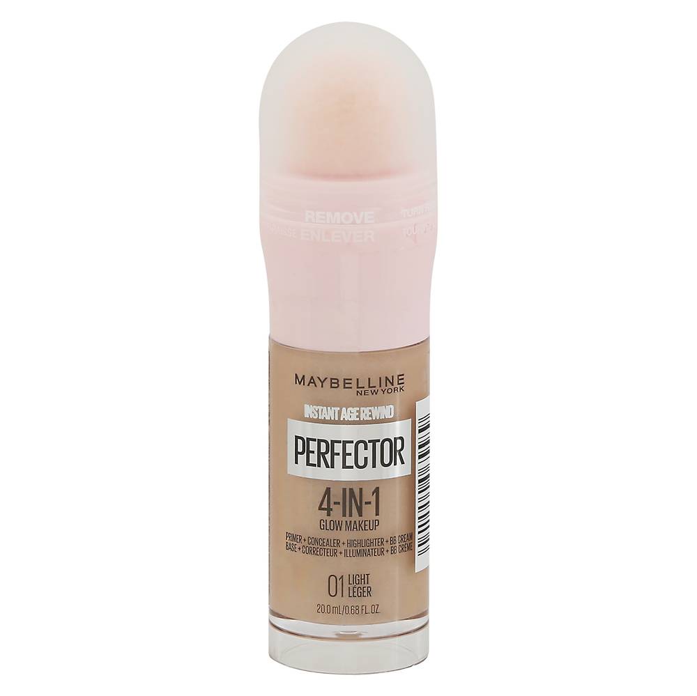 Maybelline Light 01 Perfector 4-in-1 Glow Makeup, 01 Light Leger (0.68 fl oz)