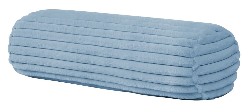 KIRKTON HOUSE Ribbed Faux Fur Body Pillow, 20x48 in, Gray