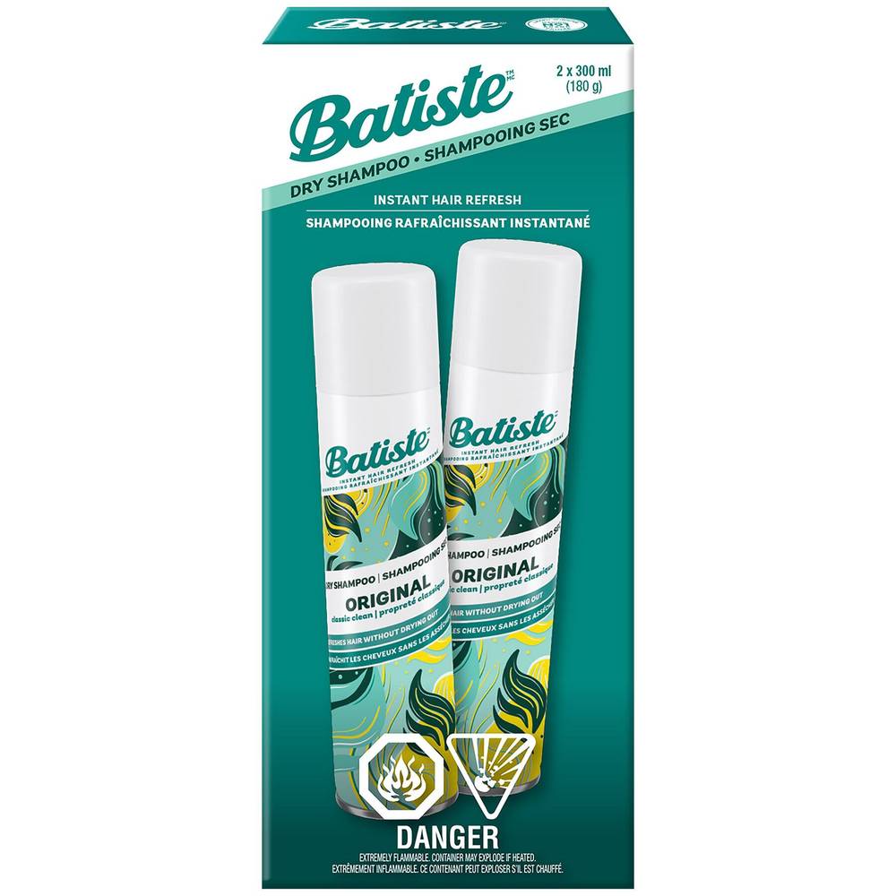 Batiste Shampooing sec original (2 x 300 mL) - Original dry shampoo (2 x 300 mL)