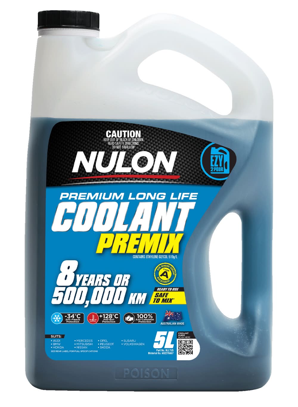 Nulon 5L Blue Long Life Coolant Premix