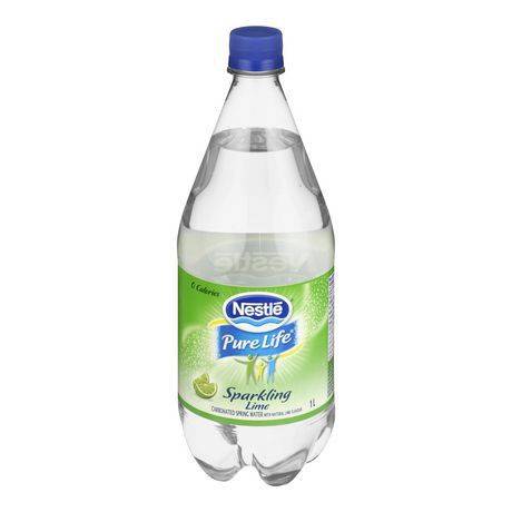 Nestlé pure life eau pétillante lime vert pure life (1°l) - sparkling water lime (1 l)