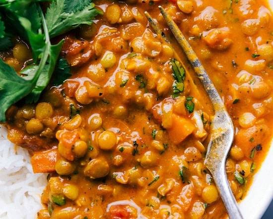 Family sized Sugar Beans and Soft Potato Curry