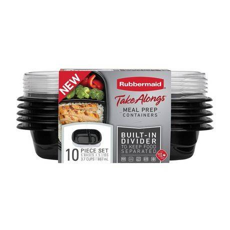 Rubbermaid Meal Prep Container, Black