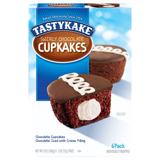 Tastykake Swirly Chocolate Cupcakes (6 ct)
