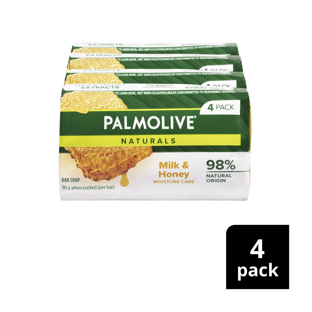 Palmolive Naturals Replenishing Milk & Honey Soap 4 pack