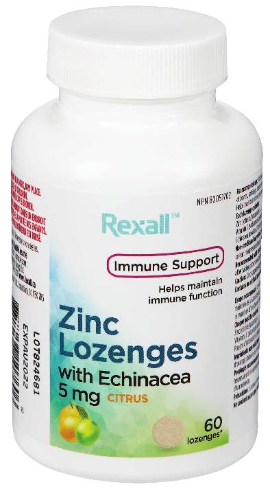 Rexall Zinc Lozenges 5 mg (60 units)