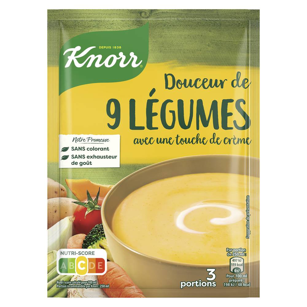 Knorr - Soupe déshydratée douceur de 9 légumes (80g)