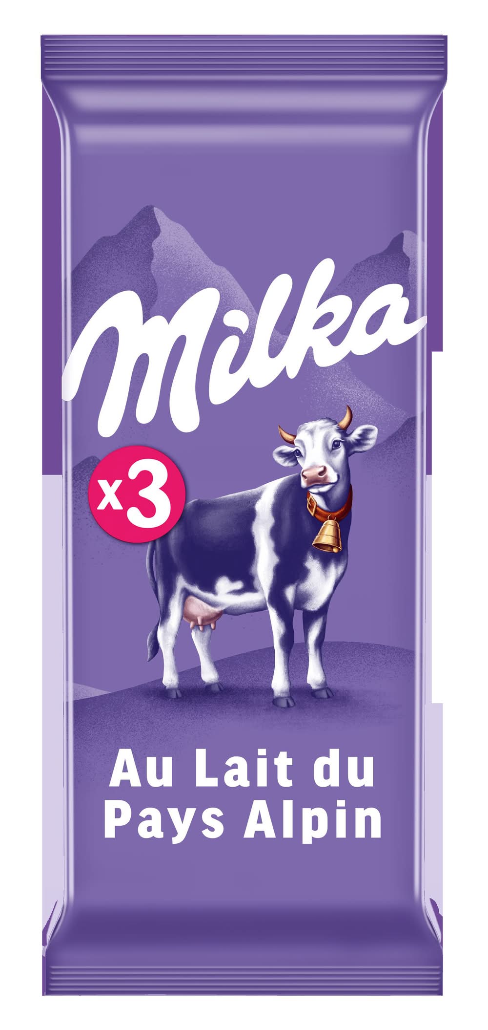 Milka - Tablette de chocolat au lait du pays alpinf (3 x 100g)