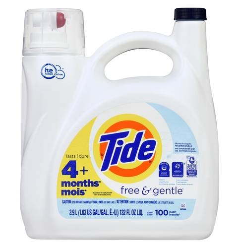 Tide Free & Gentle Liquid Laundry Detergent (3.9 L)