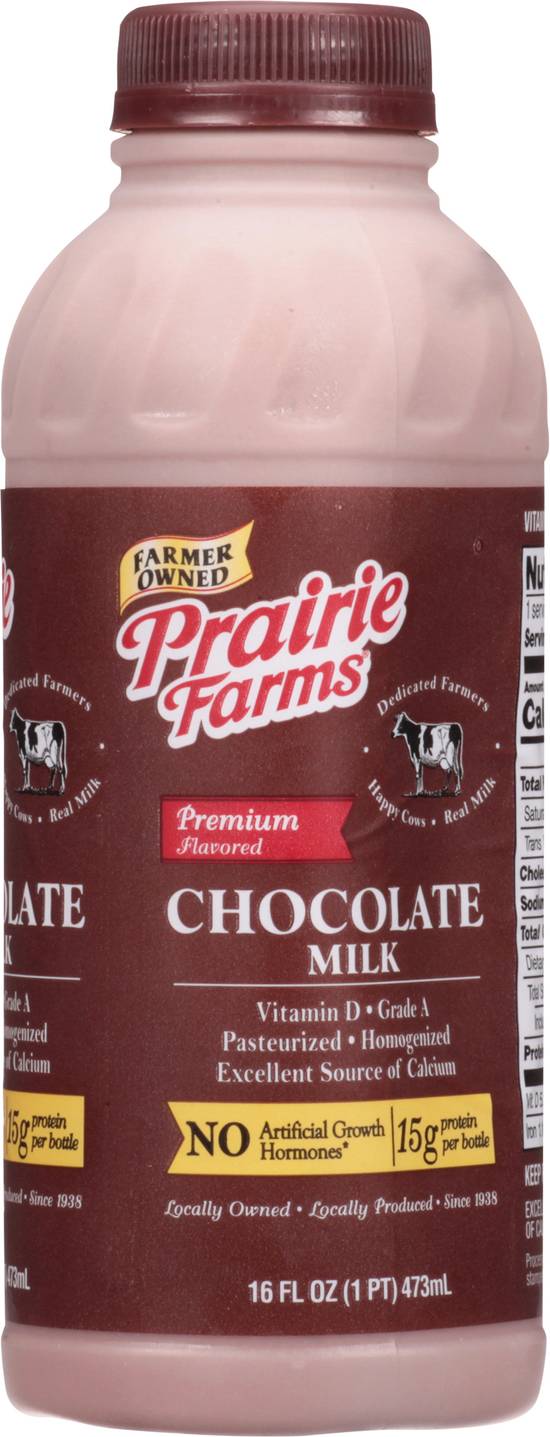 Prairie Farms Premium Chocolate Milk (14oz plastic bottle)
