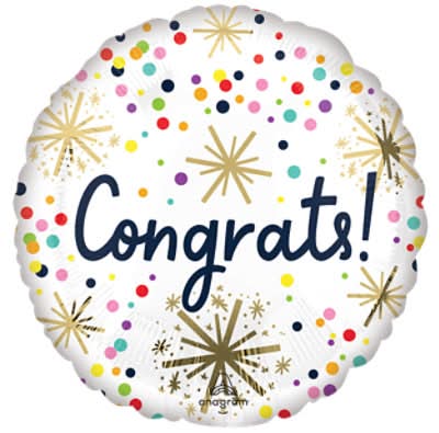 Anagram Congratulations Streamers Foil Balloon, Multi