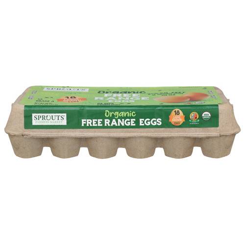 Sprouts Organic Free Range Large Grade A Brown Eggs