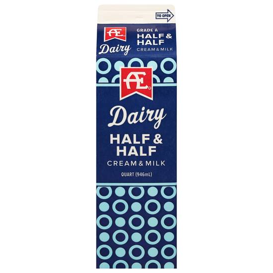 Anderson Erickson Dairy Half & Half Cream & Milk (1 quart)