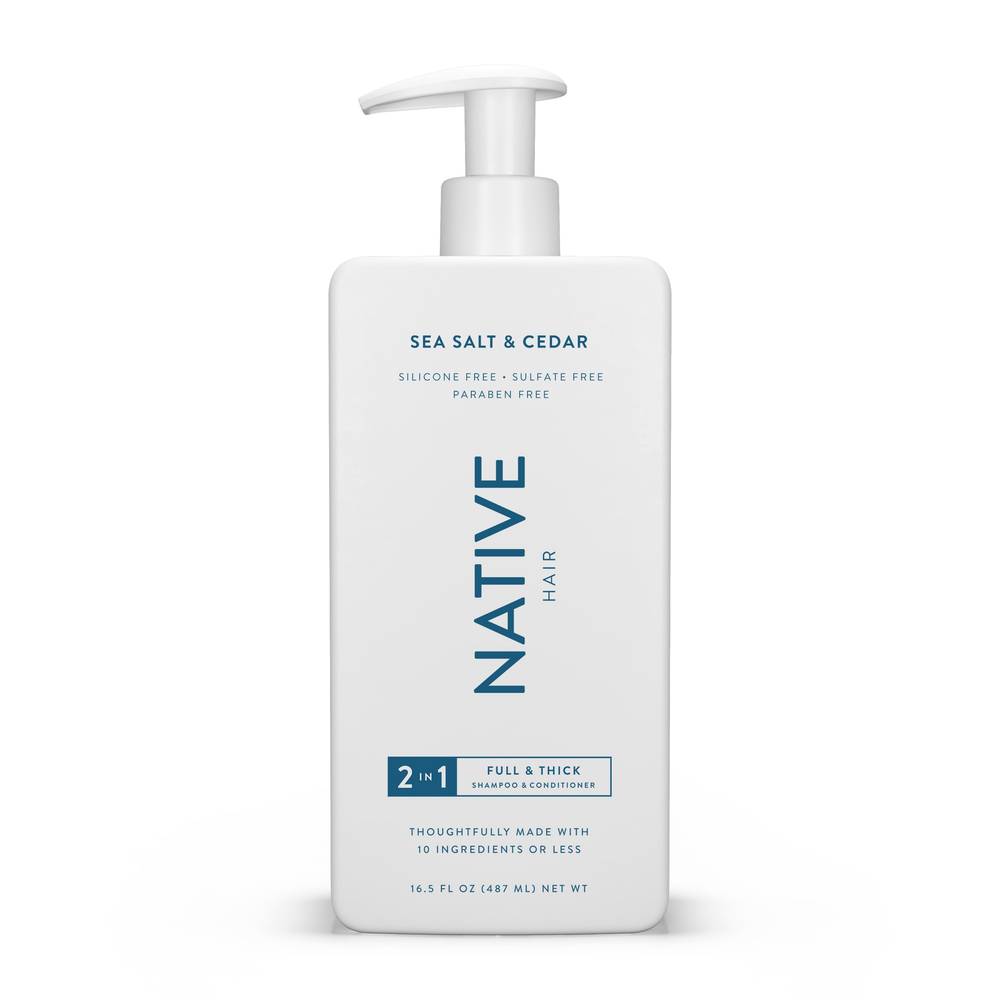 Native Sea Salt & Cedar Full & Thick 2-in-1 Shampoo and Conditioner - 16.5 fl oz
