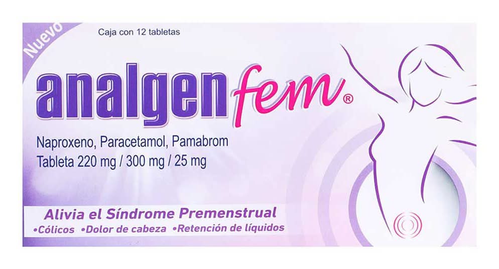 Liomont · Analgen fem naproxeno paracetamol tabletas 220 mg/300 mg (12 un)