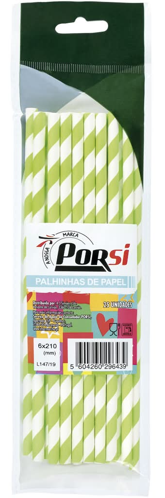 PorSi - Palhinhas de papel, 25 unidades