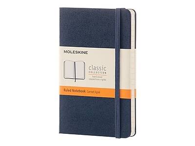 Moleskine Classic Collection Blue Pocket Ruled Hard Cover Notebook
