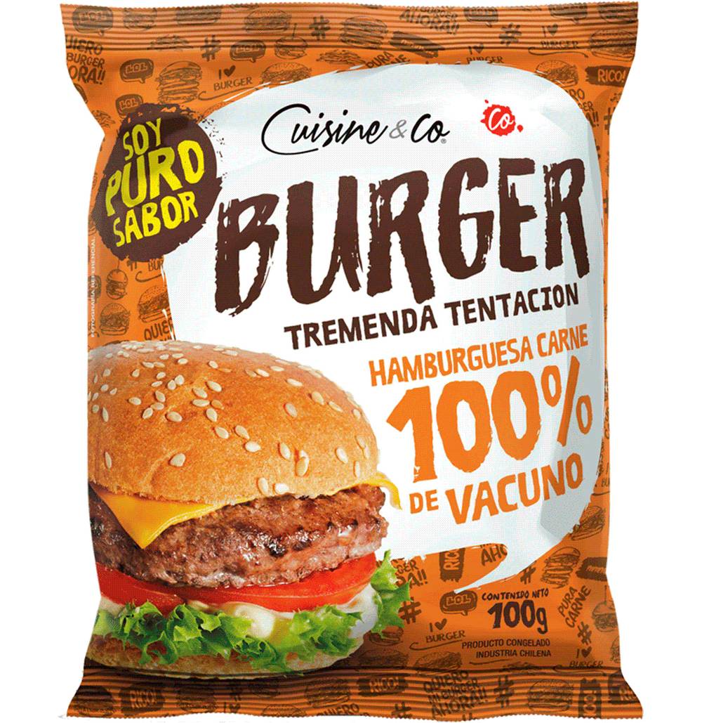 Cuisine & Co · Hamburguesa vacuno congelada (100 g)
