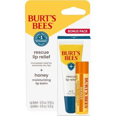 Burt's Bees Rescue Lip Relief and Honey Moisturizing Lip Balm (0.5 oz)