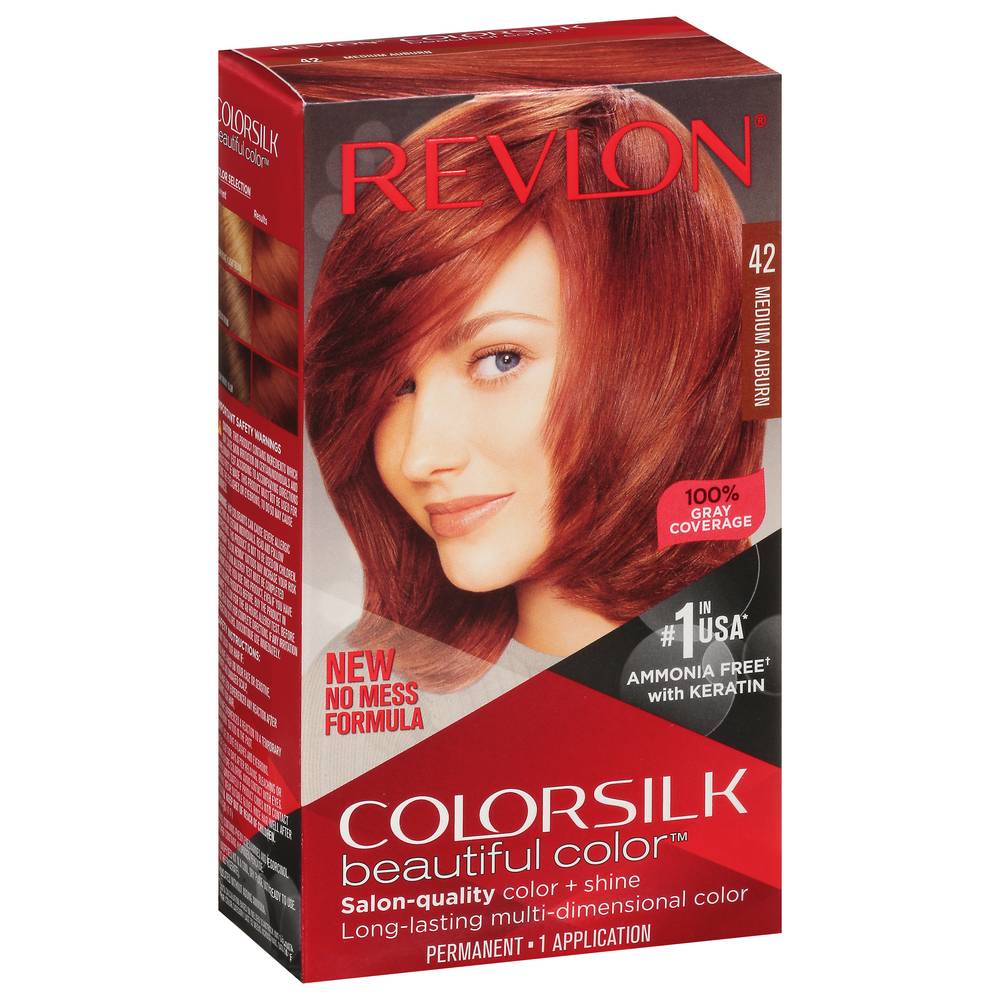 Revlon Colorsilk Beautiful Color Medium Auburn 42 Permanent Hair Color (8 oz)